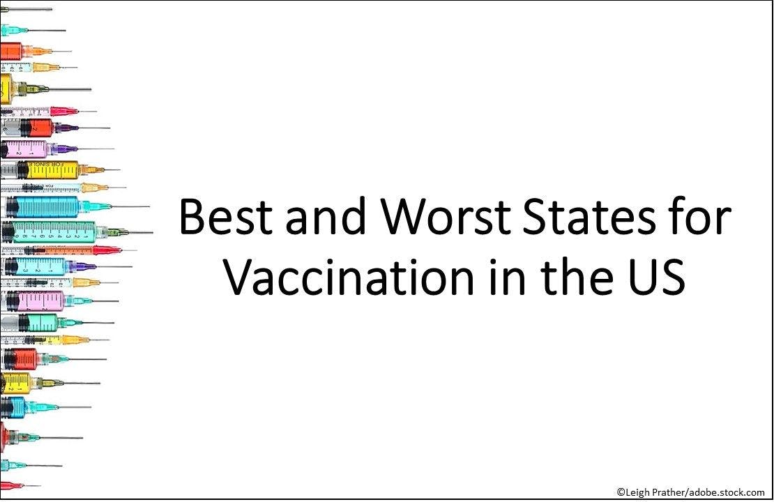 Best and Worst States for Vaccination in the US