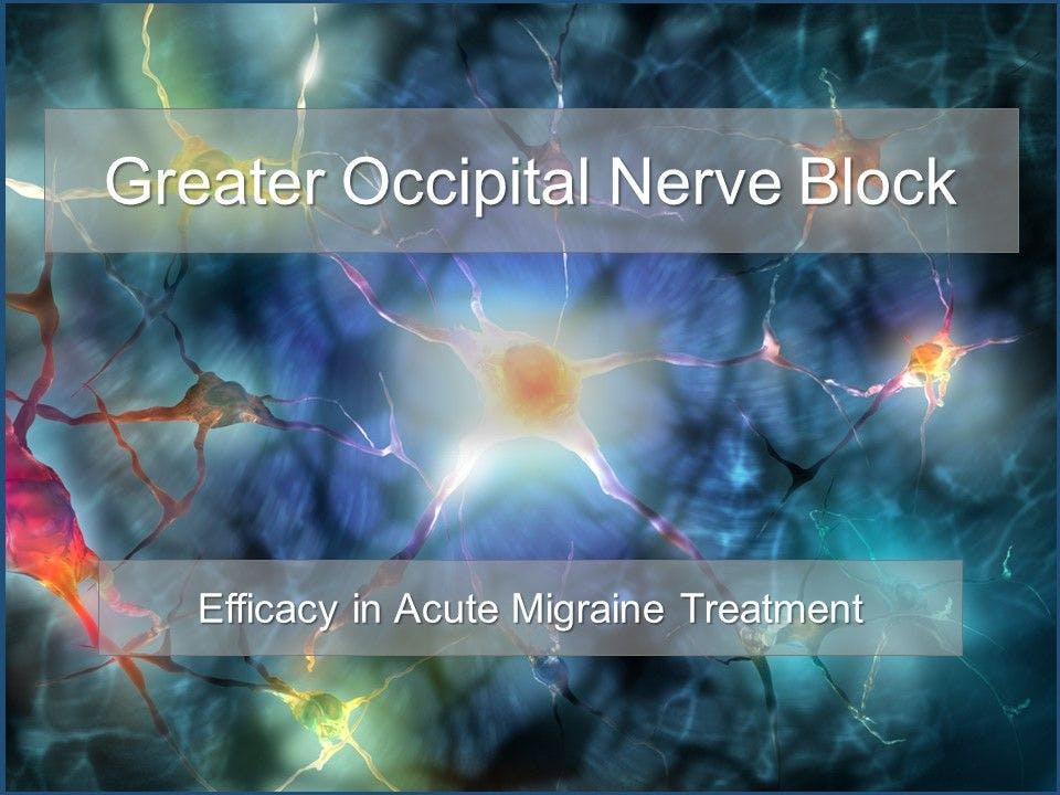 Greater Occipital Nerve Block in Management of Acute Migraine Headache 