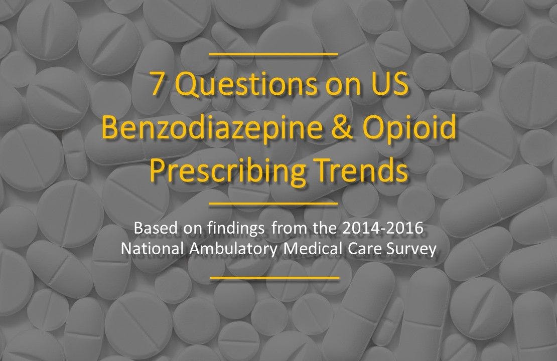 7 Questions on US Benzodiazepine & Opioid Prescribing Trends