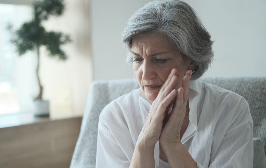 Anxiety Linked to Increased Risk for Acute Exacerbations in Older Adults with COPD/image credit older woman sad: ©justlight/stock.adobe.com