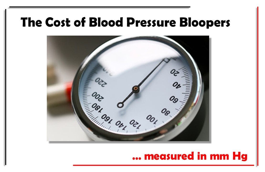 The Cost of Blood Pressure Bloopers - Measured in mm Hg