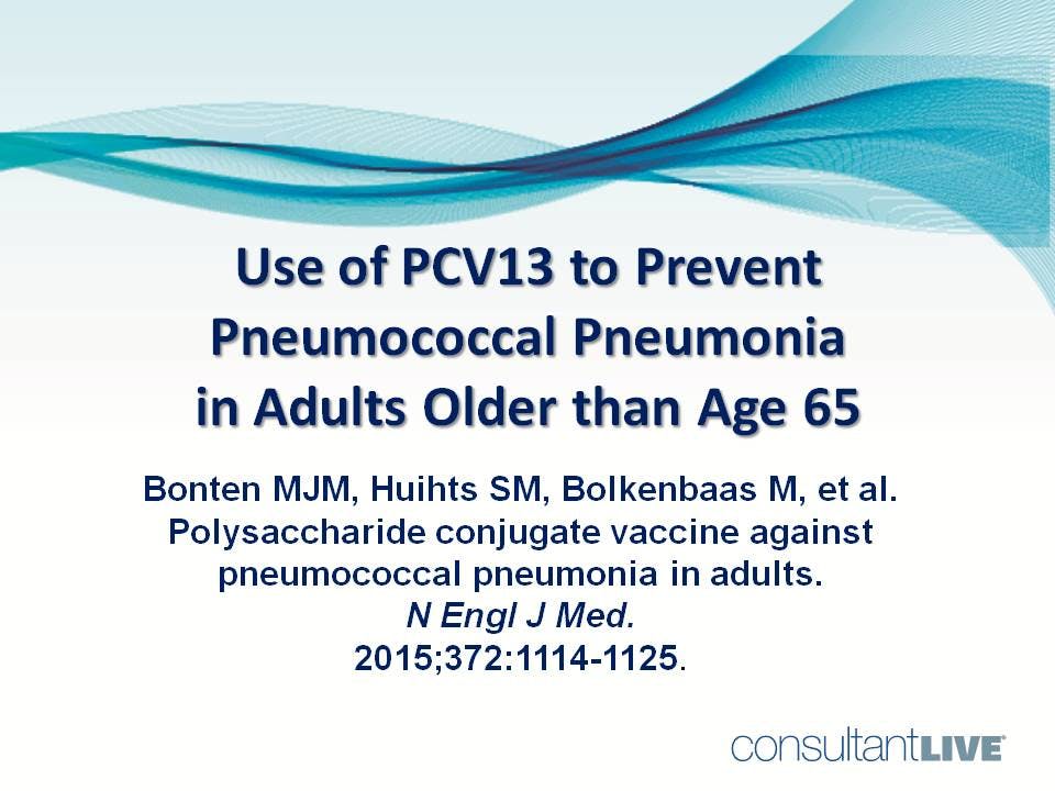 PCV13: Effective Against First-Episode CAP in Older Adults 