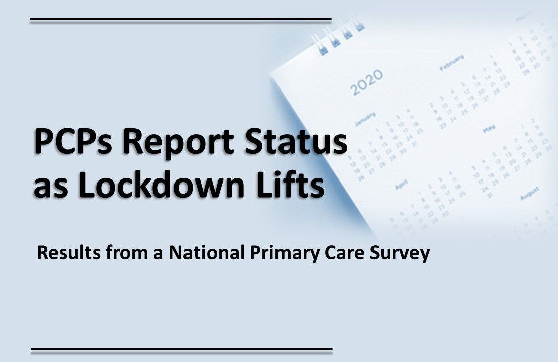 PCPs Report Status as Lockdown Lifts: Results from a National Primary Care Survey