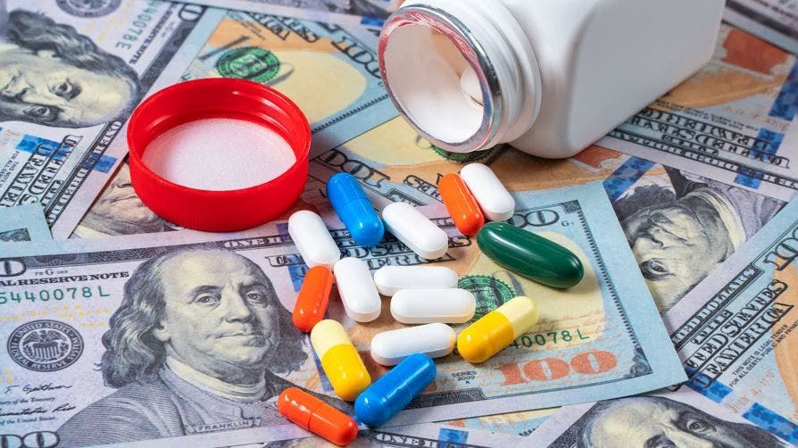 Reducing Out-of-Pocket Rx Costs May Help Improve Diabetes Outcomes, Particularly for those with Lower Incomes / image credit money and pills: ©Natak/stock.adobe.com