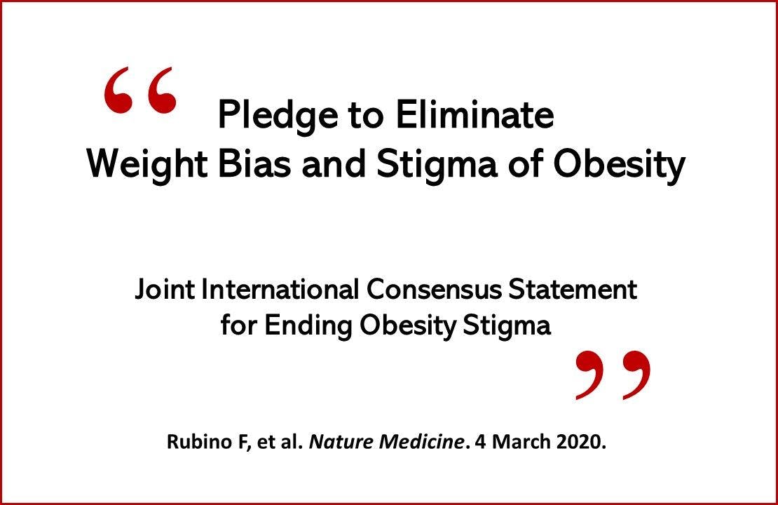 New Pledge to Abolish Pernicious Obesity Stigma 