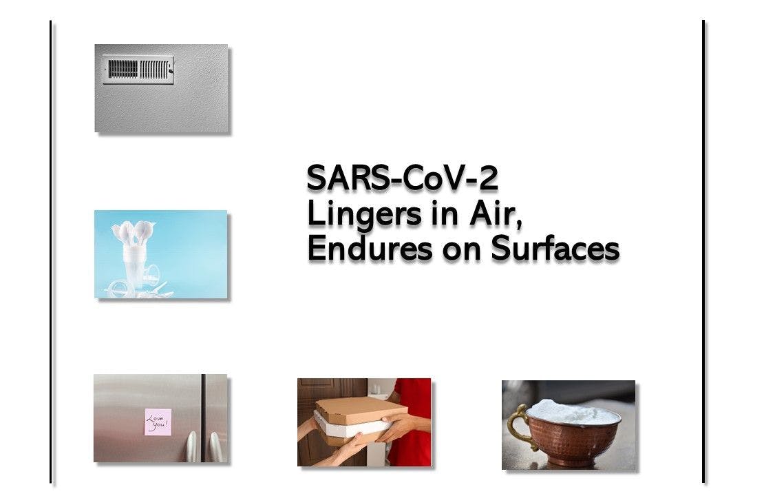 SARS-CoV-2 Lingers in Air, Endures on Plastic, Steel