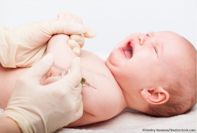 CDC Health Advisory: Nirsevimab Shortage to Last All Season  / image credit infant getting shot ©Dmitry Naumov/Shutterstock.com