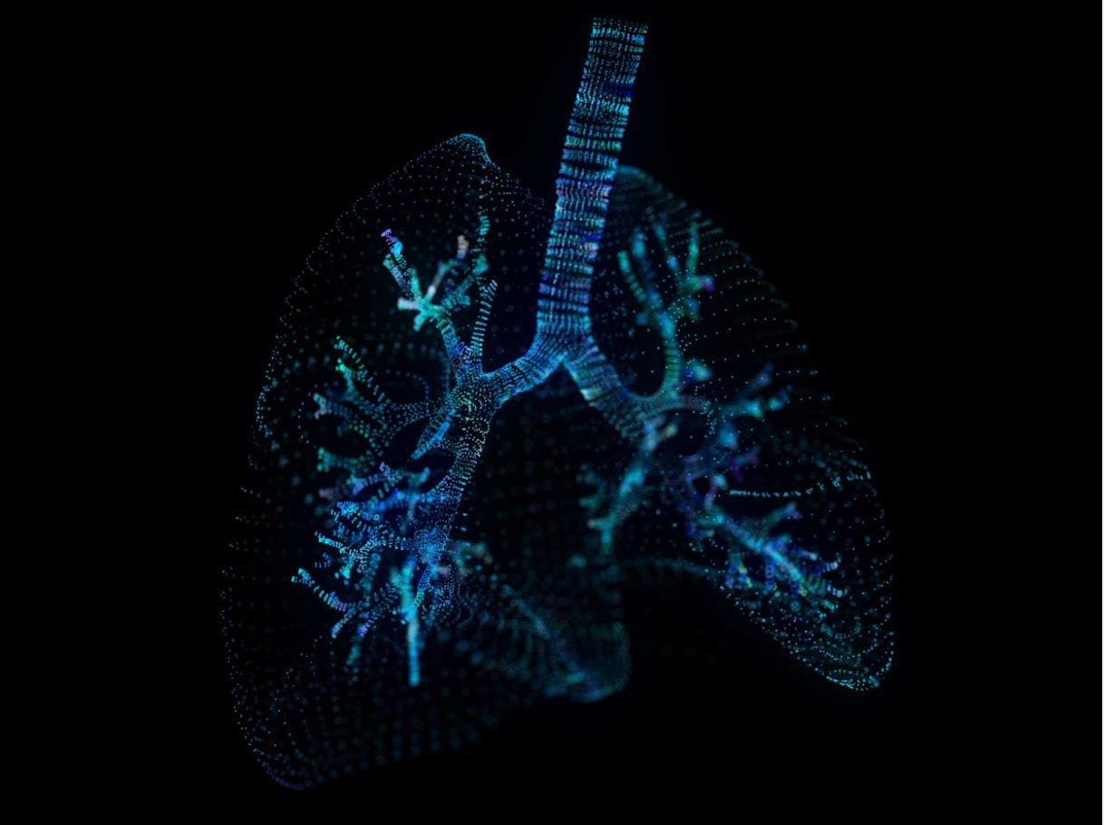 Dupilumab Reduces Nighttime Symptoms, Sleep Disturbance in Severe T2 Asthma / image credit lungs on black©Sebastian Kaulitzki/stock.adobe.com