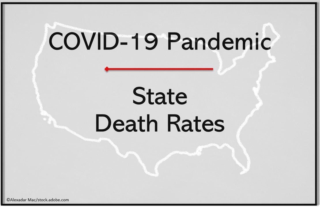 COVID-19 death rates in the United States, highest vs lowest states 