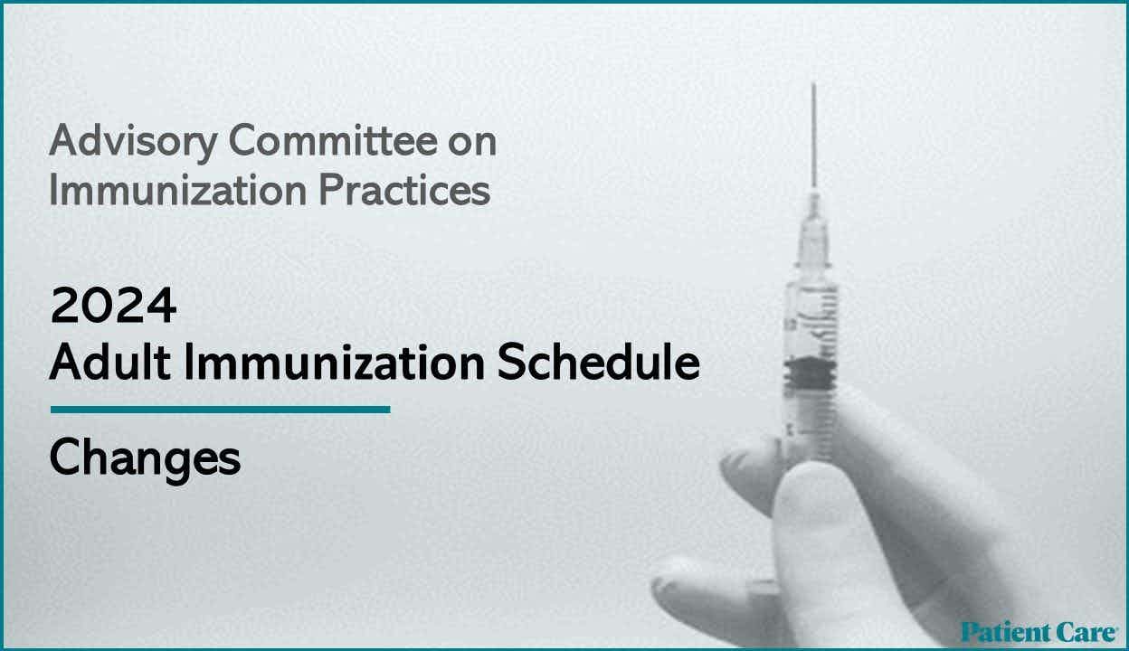 Changes to the ACIP 2024 Adult Immunization Schedule, at a glance 