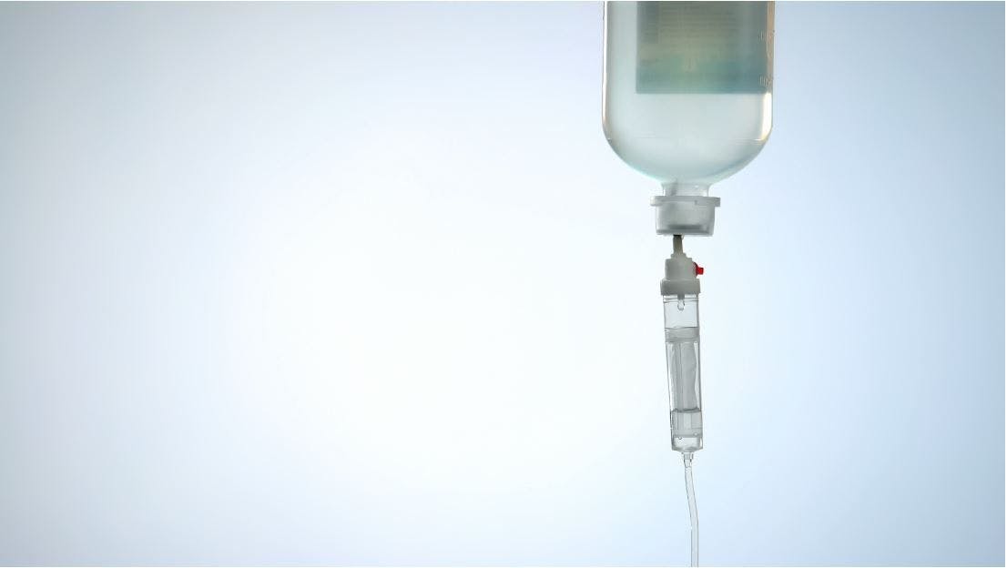 The investigational antiviral remdesivir is administered intravenously for 10 days.