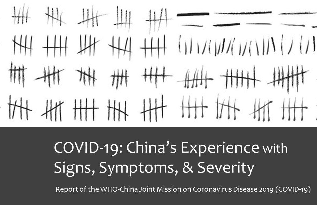 COVID-19: China's Experience with Signs, Symptoms, & Severity 