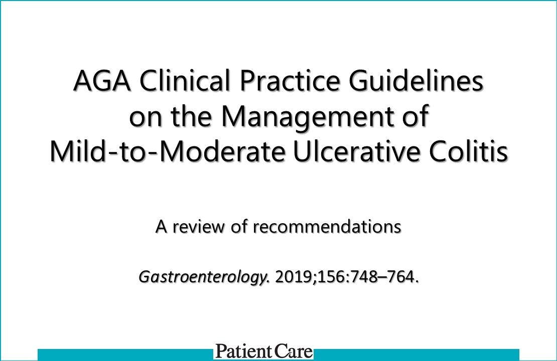 Update: AGA Clinical Guidelines on Management of Mild-Moderate Ulcerative Colitis