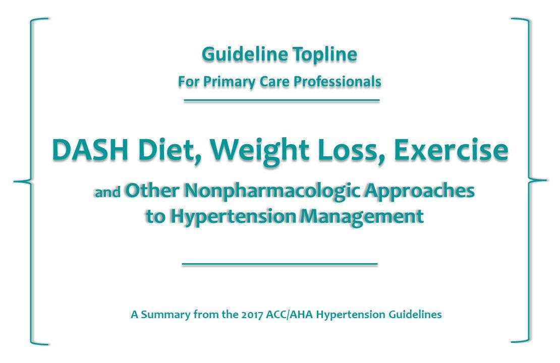 DASH Diet, Weight Loss, Exercise and Other Nondrug Strategies to Manage Hypertension