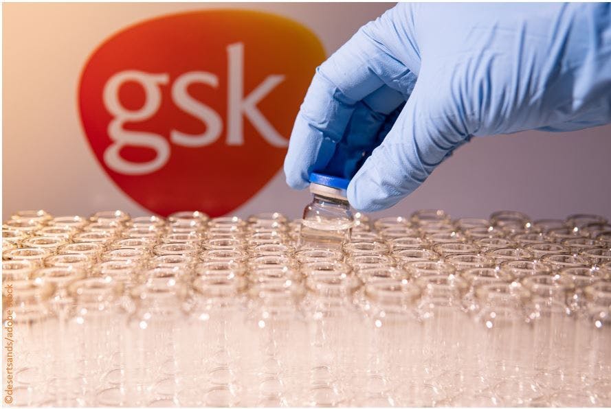 GSK RSV Vaccine Arexvy Under FDA Priority Review for Prevention of RSV in High-Risk Adults Aged 50 to 59 Years / image credit GSK logo: ©desertlands/stock.adobe.com