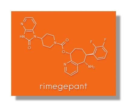 rimegepant approved for prevention of migraine, first oral CGRP inhibitor with dual efficacy 