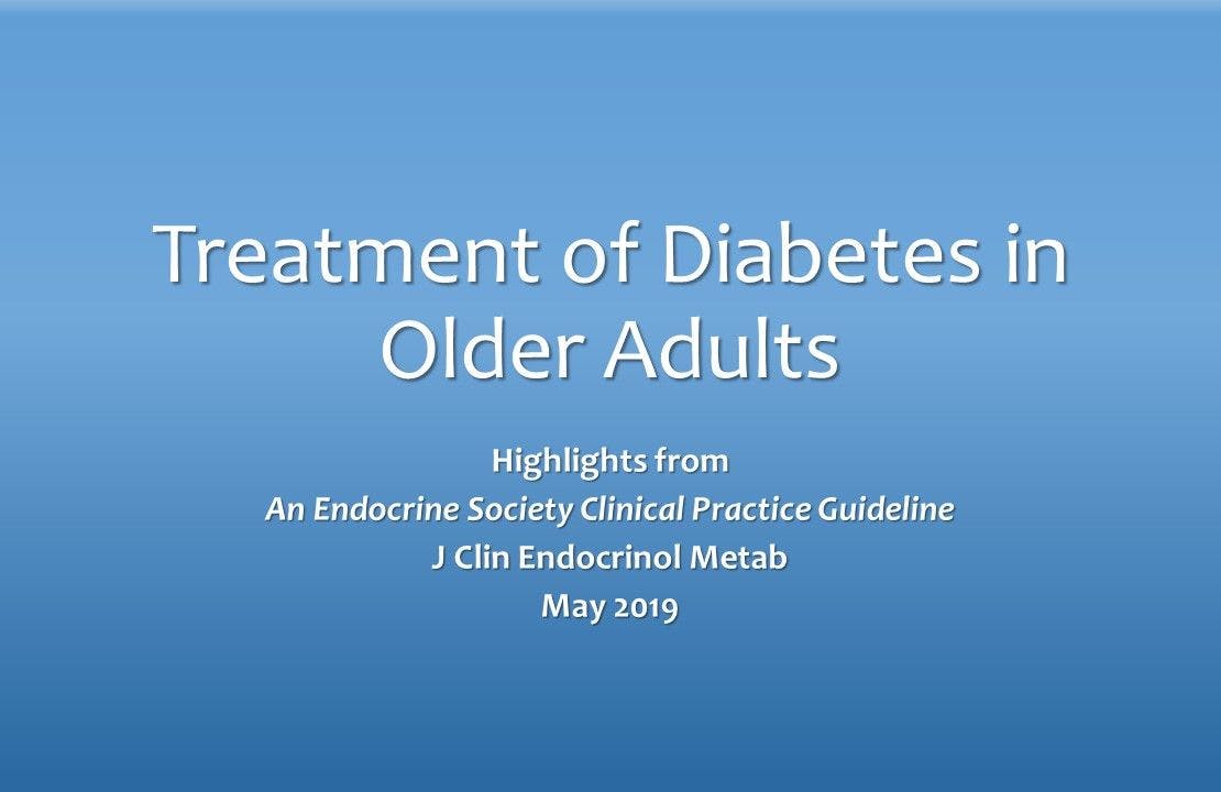 Treatment of Diabetes in Older Adults: Guideline Highlights 